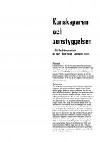 Forside til Kunskaparen och zonstyggelsen