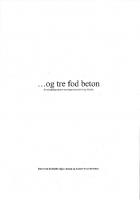 Forside til ... Og tre fod beton