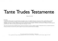 Forside til Tante Trudes testamente