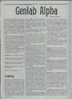 Front page for Genlab Alpha