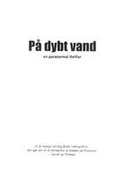 Forside til På dybt vand